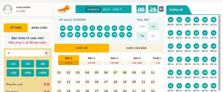 Trải Nghiệm Đỉnh Cao Game Nhanh Max Keno Tại Bin88 Với Cơ Hội Thắng Siêu Lớn