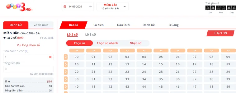 Hướng Dẫn Cách Chơi Lô Đề 3 Miền tại Bin88 Trực Tuyến Đổi Thưởng Cực Khủng