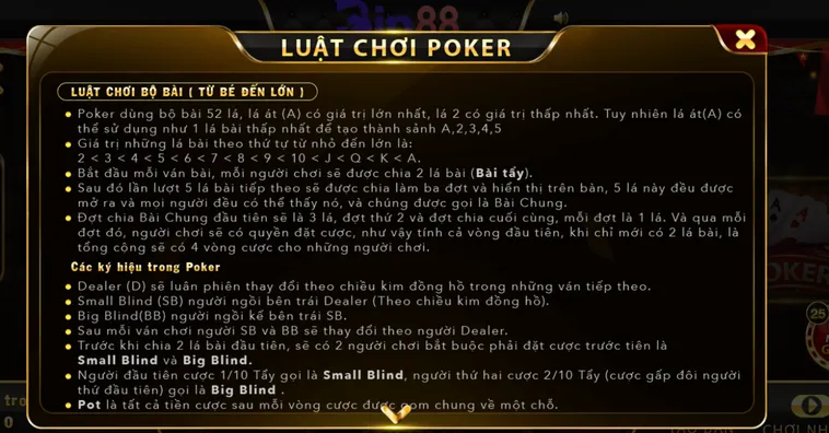 Hướng Dẫn Chơi Poker Tại Bin88 Thắng Lớn Với Chiến Thuật Đỉnh Cao Hiện Nay